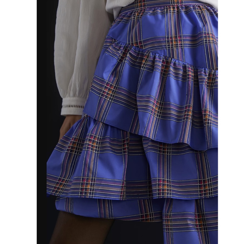 *Anthropologie Maeve Tiered Ruffle Mini Skirt - Picture 3 of 4